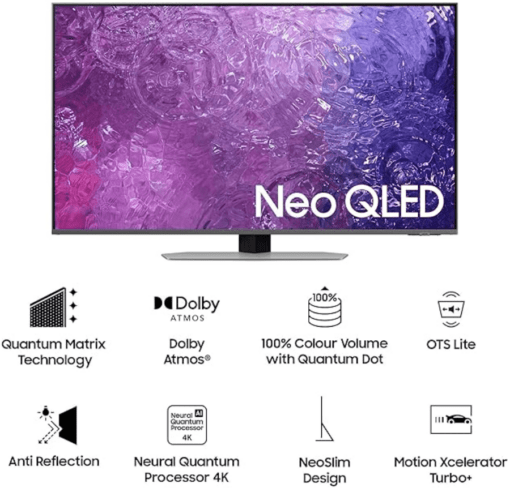 Samsung 138 cm (55 inches) 4K Ultra HD Smart Neo QLED TV QA55QN90CAKLXL (Carbon Silver) | with 3 Years Warranty - Image 2